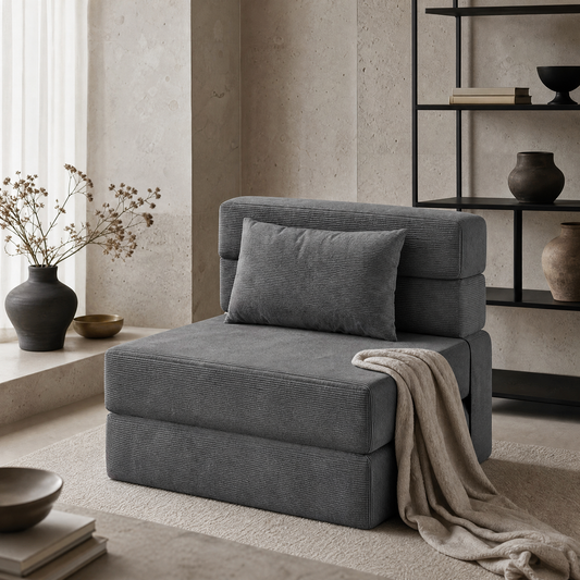 Fauteuil convertible 4 en 1 avec oreiller dans un studio