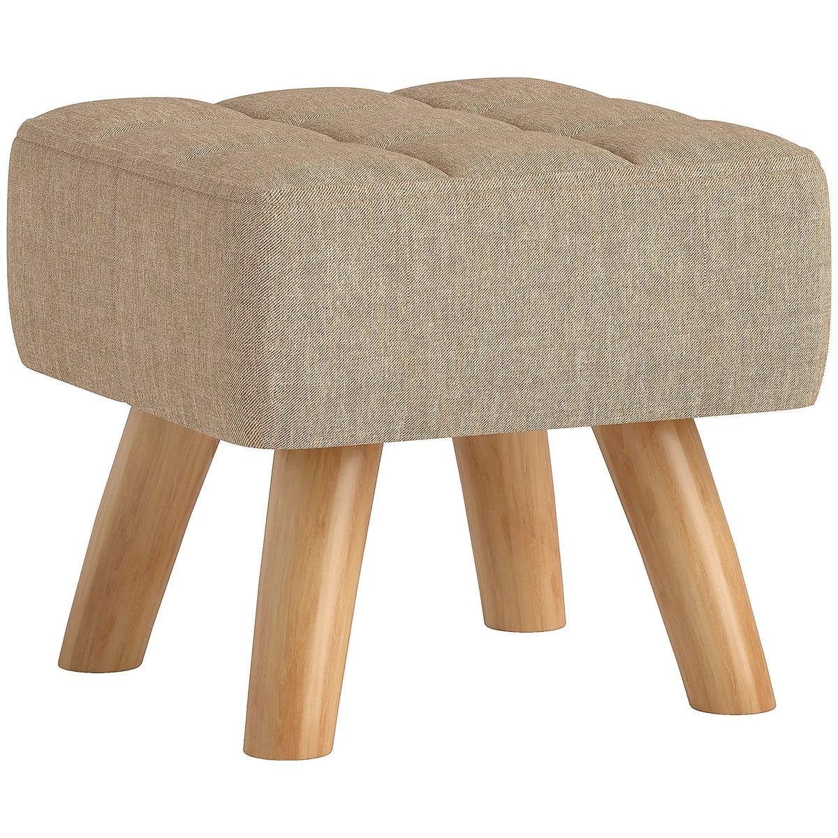 Pouf repose-pieds rembourré en tissu