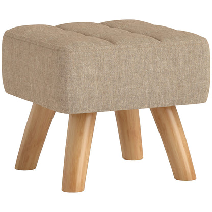 Pouf repose-pieds rembourré en tissu