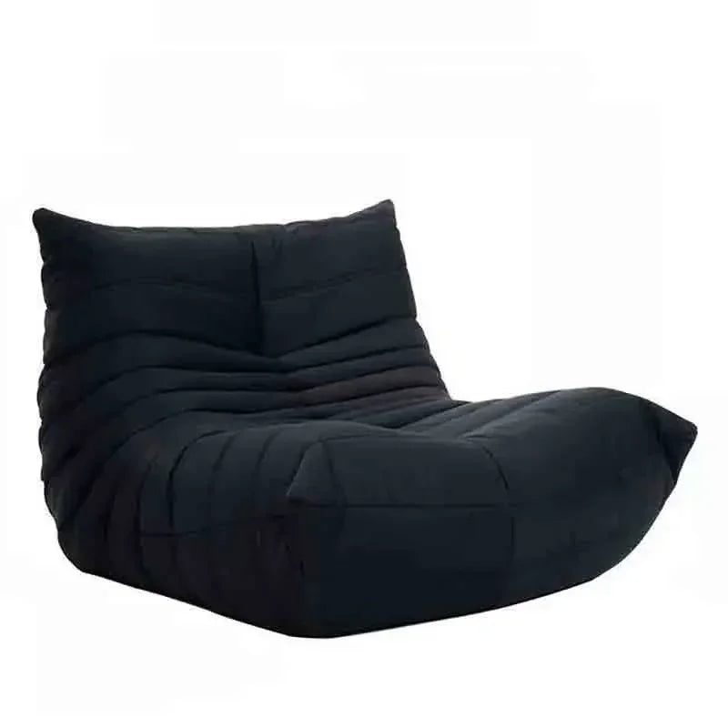 Chauffeuse basse en velours noir
