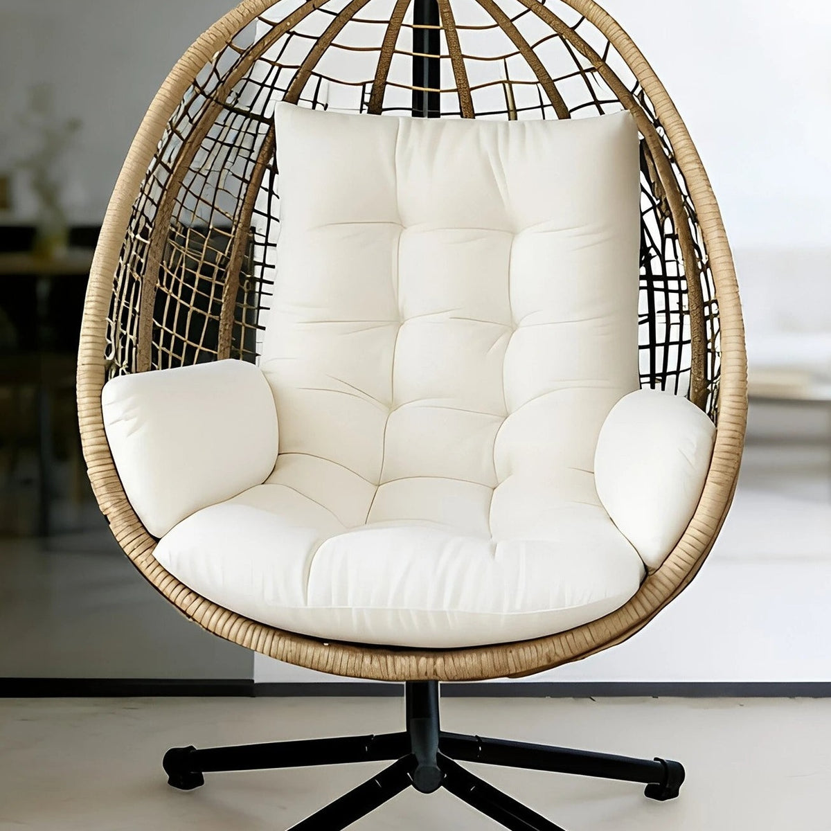 Coussin pour fauteuil œuf suspendu blanc